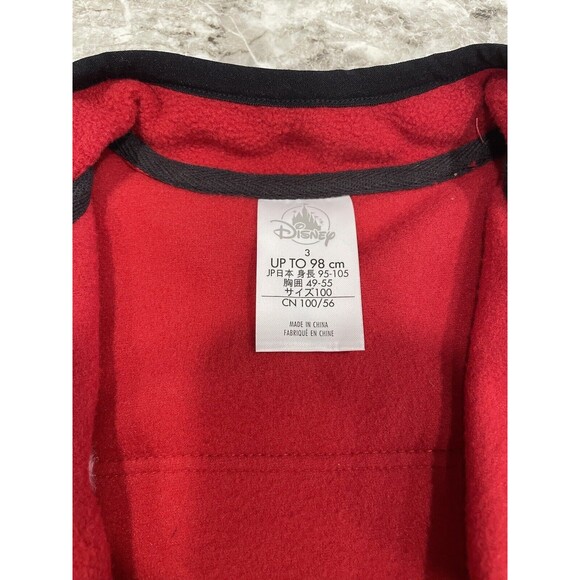 Disney Store Mickey Mouse Fleece Jacket Red Size 3 New JACOB on Jacket Jacob - Picture 3 of 6